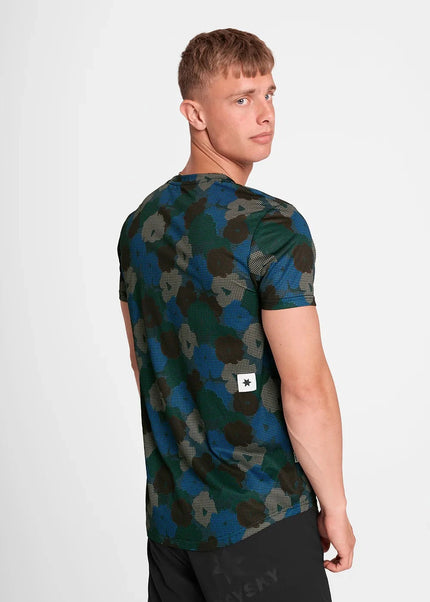 Saysky | Flower Combat T-Shirt | Heren | Blue AOP