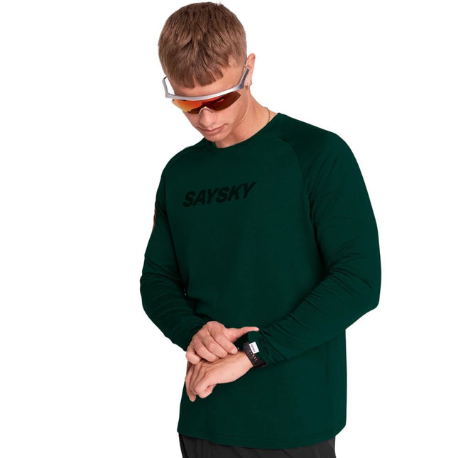 Saysky | Logo Pace Long Sleeve | Heren | Green