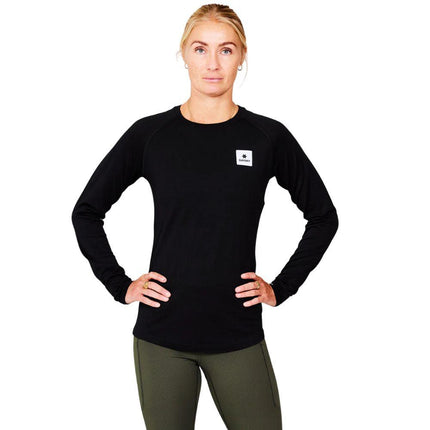 Saysky | Merino Base Longsleeve | Dames | Black