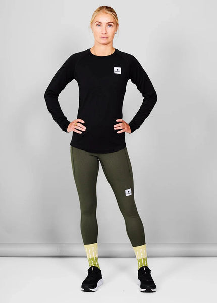 Saysky | Merino Base Longsleeve | Dames | Black