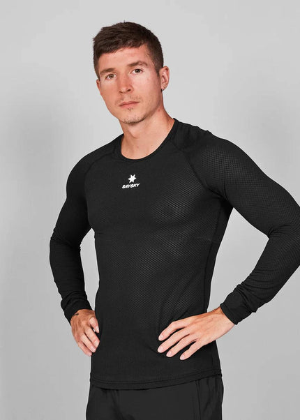 Saysky | Mesh Base Layer Long Sleeve | Unisex | Black