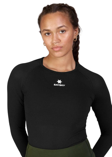 Saysky | Mesh Base Layer Long Sleeve | Unisex | Black