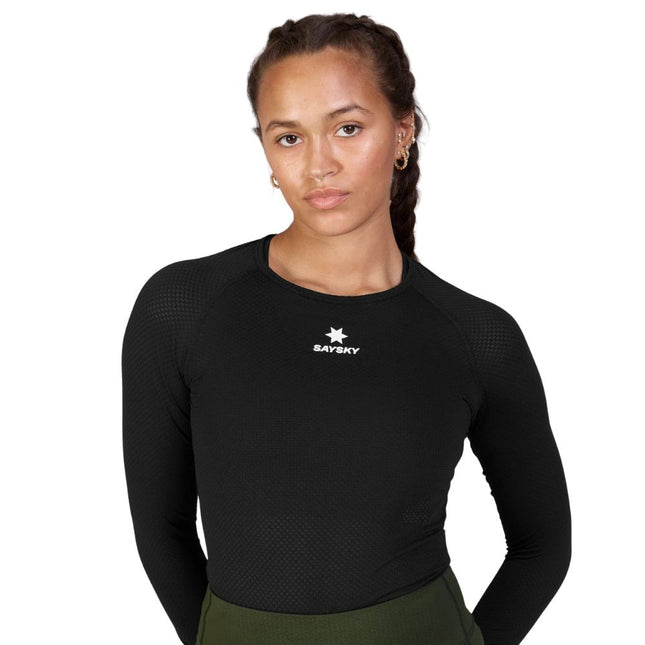 Saysky | Mesh Base Layer Long Sleeve | Unisex | Black