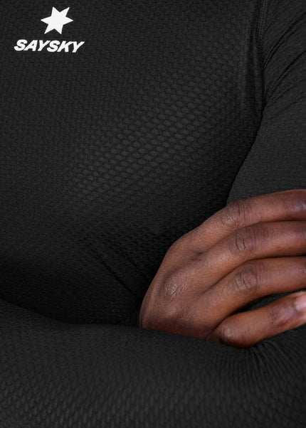 Saysky | Mesh Base Layer Long Sleeve | Unisex | Black