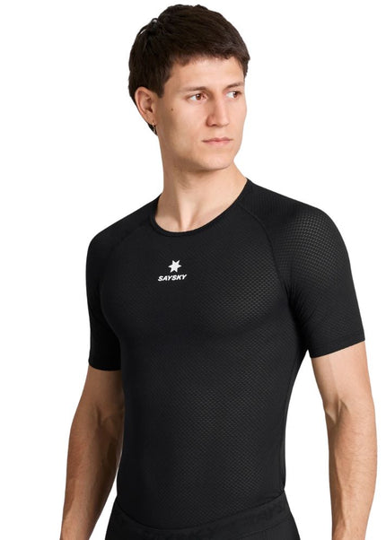 Saysky | Mesh-Funktions-T-Shirt | Unisex | Schwarz