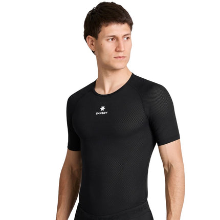 Saysky | Mesh-Funktions-T-Shirt | Unisex | Schwarz