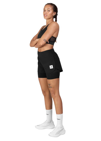 Saysky | Pace 2-in-1 Shorts 3'' | Dames | Black