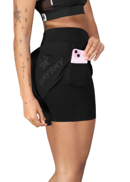 Saysky | Pace 2-in-1 Shorts 3'' | Dames | Black