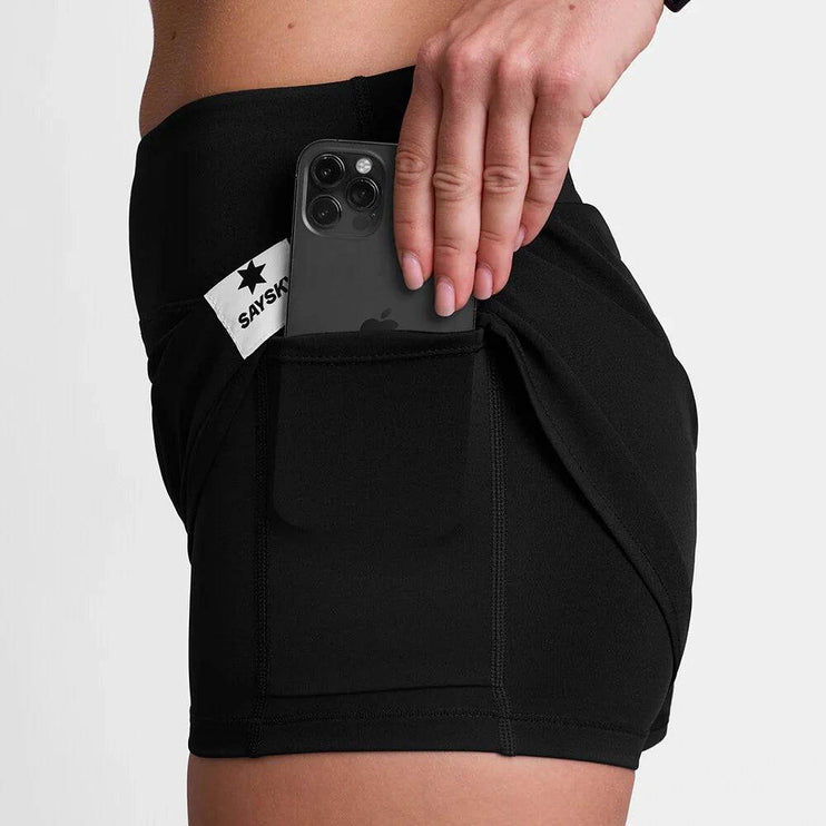 Saysky | Pace 2-in-1 Shorts 3'' | Dames | Black
