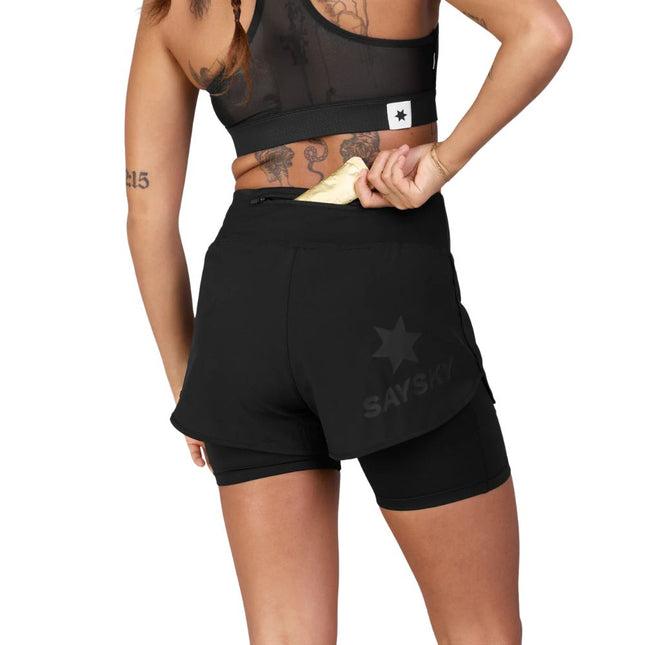 Saysky | Pace 2-in-1 Shorts 3'' | Dames | Black