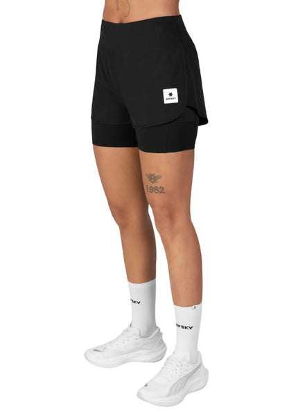 Saysky | Pace 2-in-1 Shorts 3'' | Dames | Black