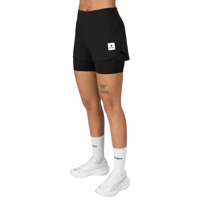 Saysky | Pace 2-in-1 Shorts 3'' | Dames | Black