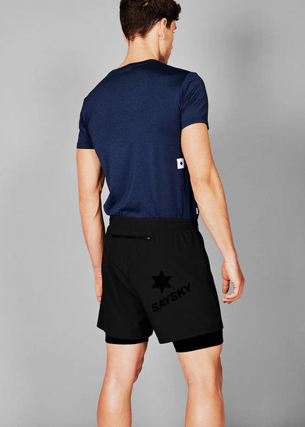 Saysky | Pace 2-in-1 Shorts 5'' | Heren | Black
