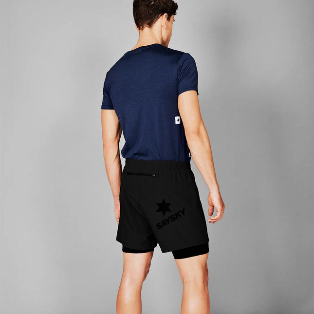 Saysky | Pace 2-in-1 Shorts 5'' | Heren | Black
