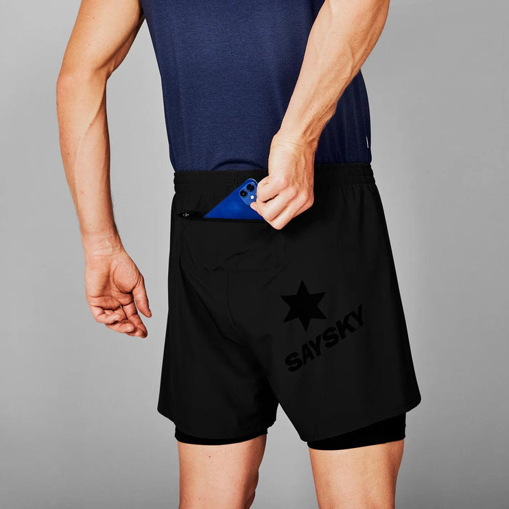 Saysky | Pace 2-in-1 Shorts 5'' | Heren | Black