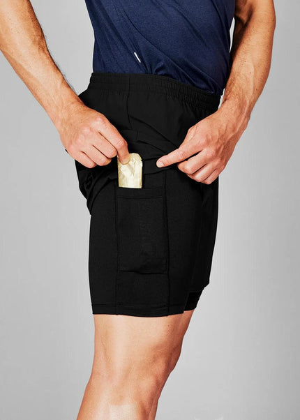 Saysky | Pace 2-in-1 Shorts 5'' | Heren | Black