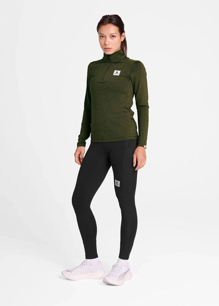 Saysky | Pace Half Zip Long Sleeve | Dames | Green