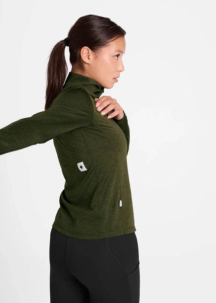 Saysky | Pace Half Zip Long Sleeve | Dames | Green