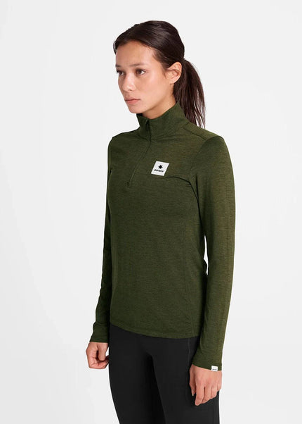 Saysky | Pace Half Zip Long Sleeve | Dames | Green