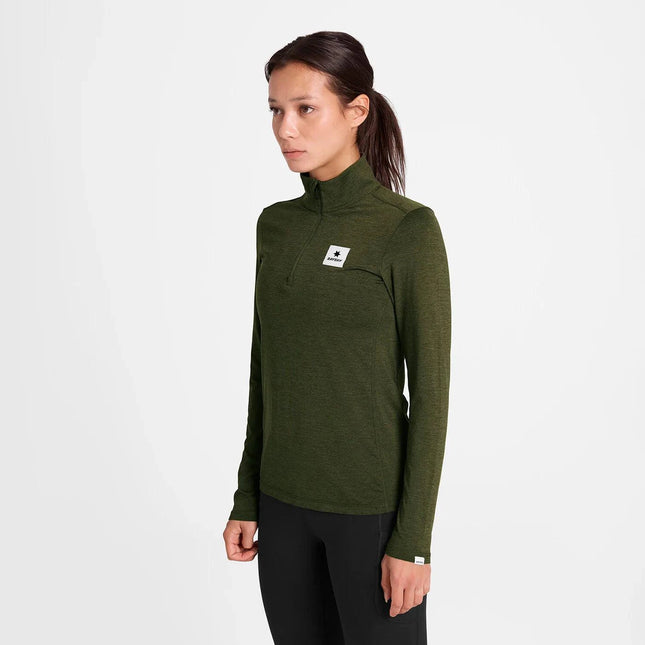 Saysky | Pace Half Zip Long Sleeve | Dames | Green