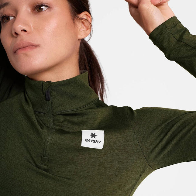 Saysky | Pace Half Zip Long Sleeve | Dames | Green