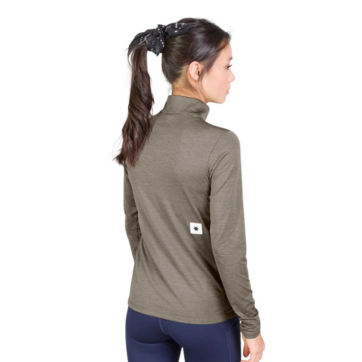 Saysky | Pace Half Zip Long Sleeve | Dames | Taupe