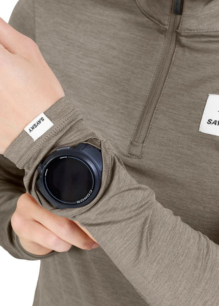 Saysky | Pace Half Zip Long Sleeve | Damen | Taupe