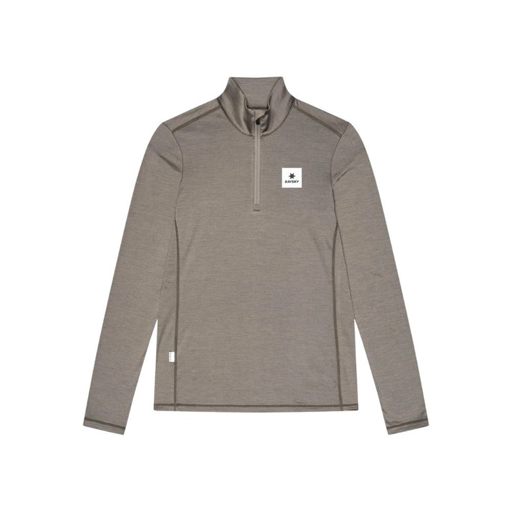 Saysky | Pace Half Zip Long Sleeve | Dames | Taupe