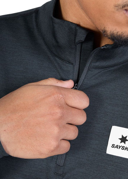 Saysky | Pace Half Zip Long Sleeve | Heren | Black