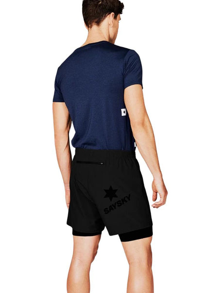Saysky | Pace 2-in-1 Shorts 5'' | Männer | Schwarz