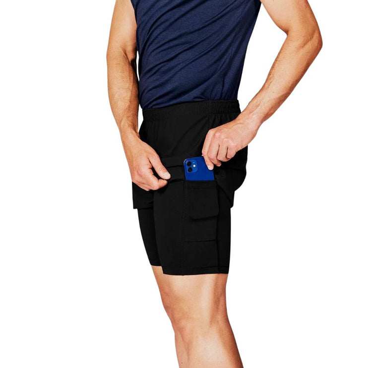 Saysky | Pace 2-in-1 Shorts 5'' | Heren | Black