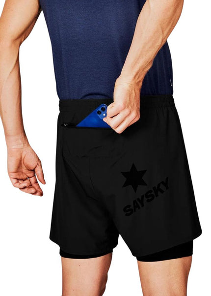 Saysky | Pace 2-in-1 Shorts 5'' | Männer | Schwarz