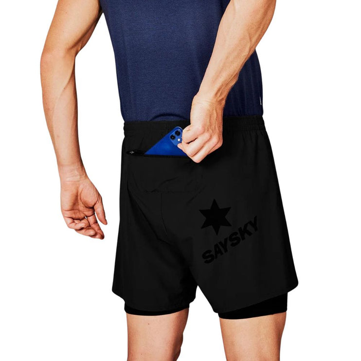 Saysky | Pace 2-in-1 Shorts 5'' | Heren | Black
