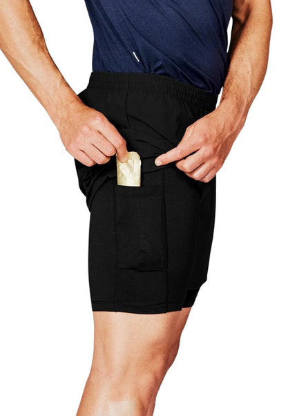 Saysky | Pace 2-in-1 Shorts 5'' | Männer | Schwarz