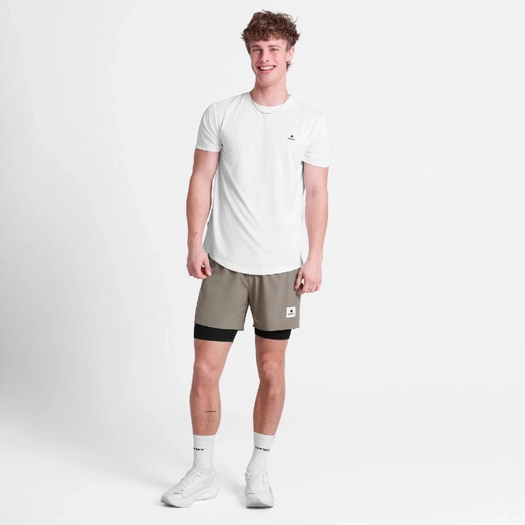 Saysky | Pace 2-in-1 Shorts 5'' | Heren | Taupe