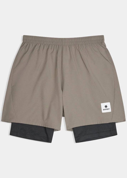 Saysky | Pace 2-in-1 Shorts 5'' | Heren | Taupe
