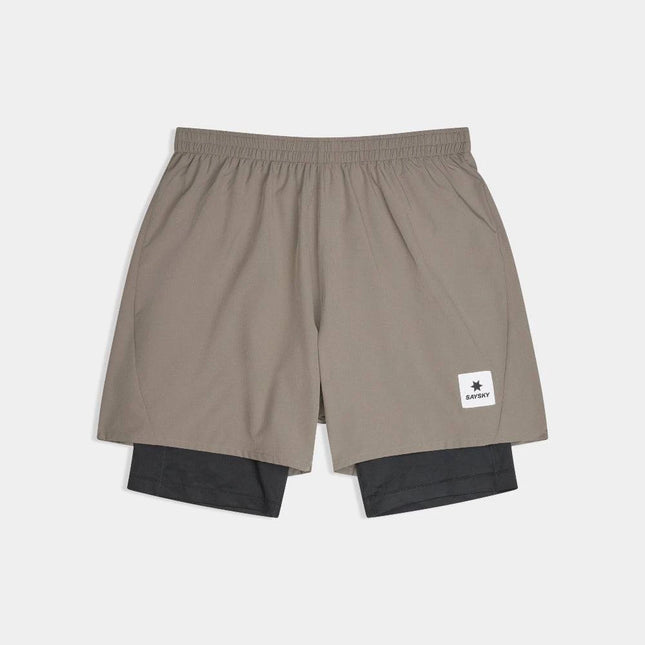 Saysky | Pace 2-in-1 Shorts 5'' | Heren | Taupe