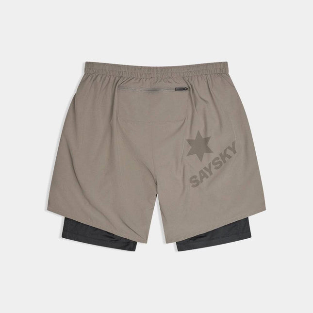 Saysky | Pace 2-in-1 Shorts 5'' | Heren | Taupe