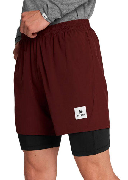 Saysky | Pace 2-in-1 Shorts | Heren | Red