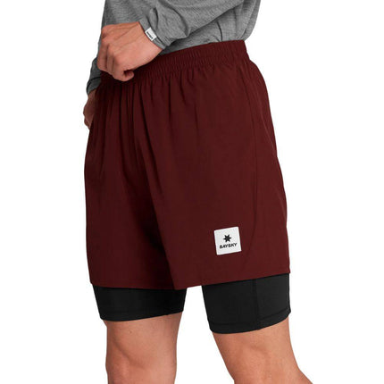 Saysky | Pace 2-in-1 Shorts | Heren | Red