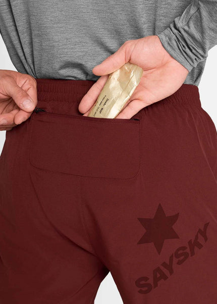 Saysky | Pace 2-in-1 Shorts | Heren | Red