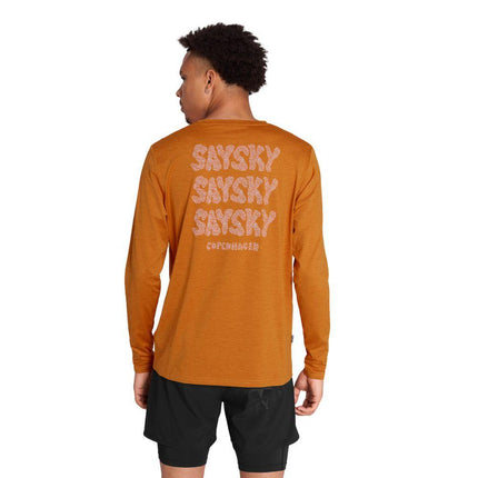 Saysky | Reflective Logo Pace Long Sleeve | Heren | Orange