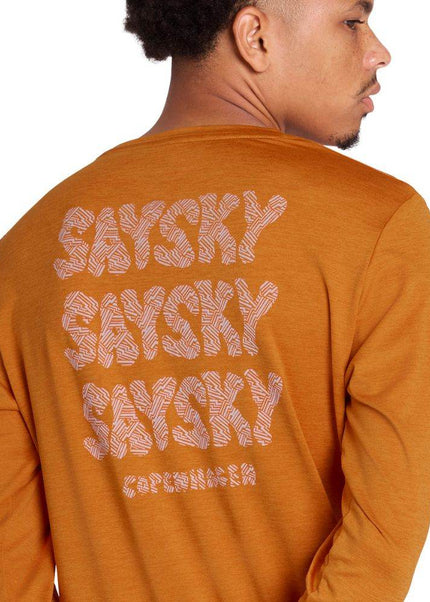 Saysky | Reflective Logo Pace Long Sleeve | Heren | Orange