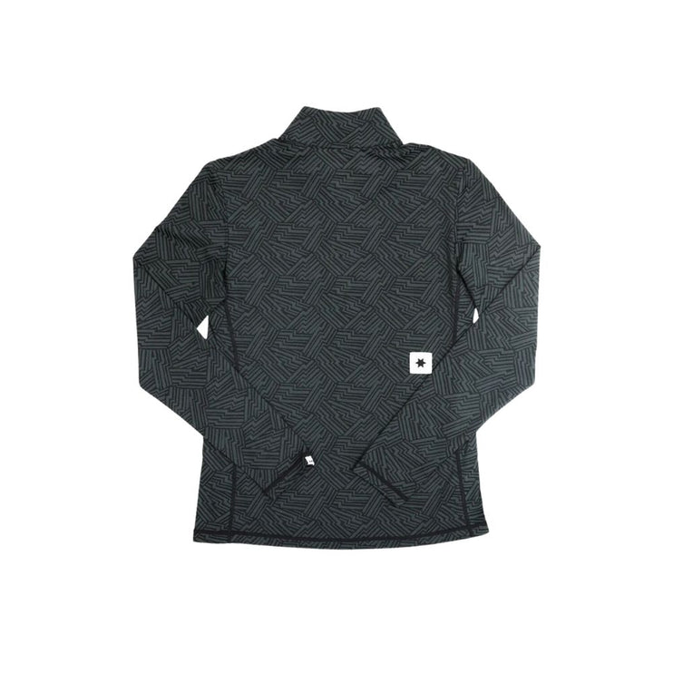 Saysky | Reflective Pace 1/2 Zip Long Sleeve | Dames | Black AOP