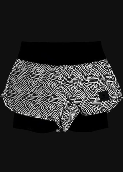 Saysky | Reflective Pace 2-in-1 Shorts 3'' | Dames | Black AOP