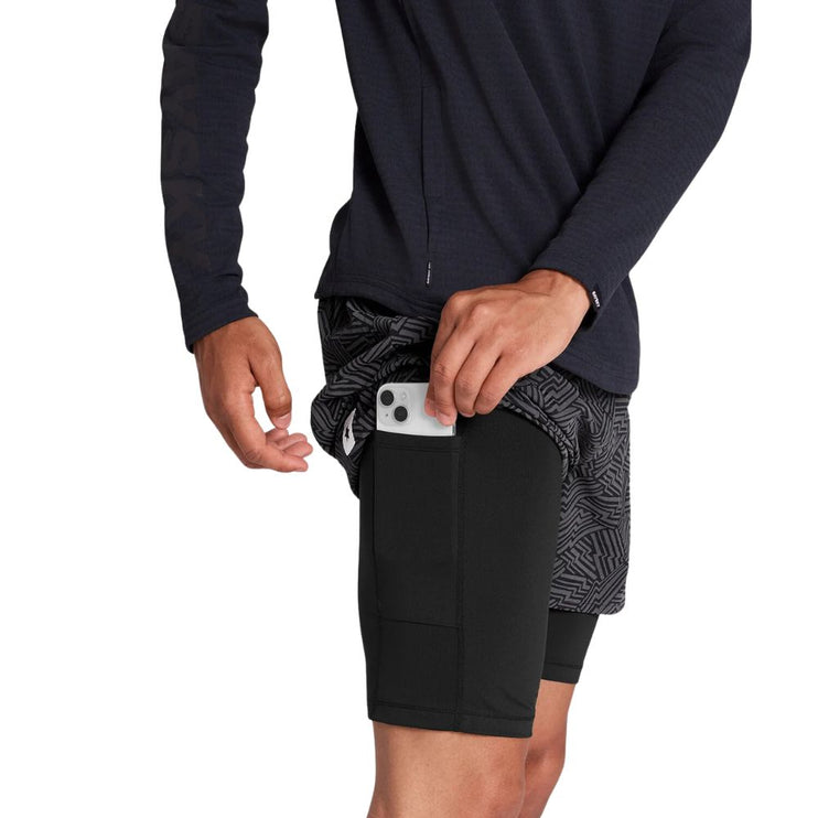 Saysky | Reflective Pace 2-in-1 Shorts 5'' | Men's | Black AOP