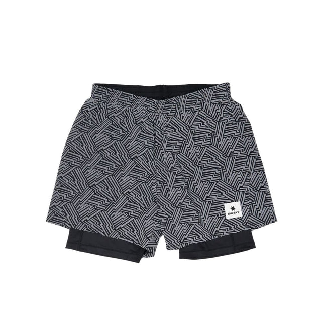 Saysky | Reflective Pace 2-in-1 Shorts 5'' | Heren | Black AOP