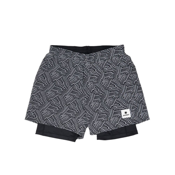 Saysky | Reflective Pace 2-in-1 Shorts 5'' | Men's | Black AOP