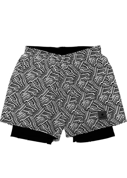 Saysky | Reflective Pace 2-in-1 Shorts 5'' | Men's | Black AOP