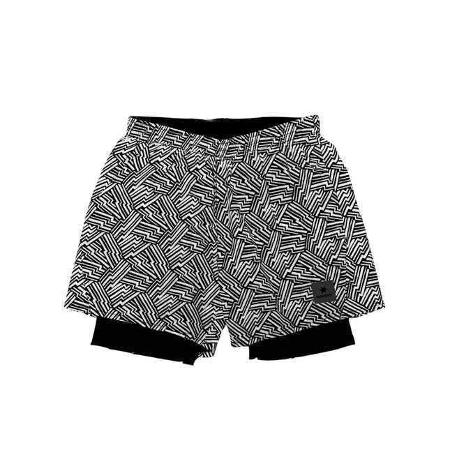 Saysky | Reflective Pace 2-in-1 Shorts 5'' | Heren | Black AOP
